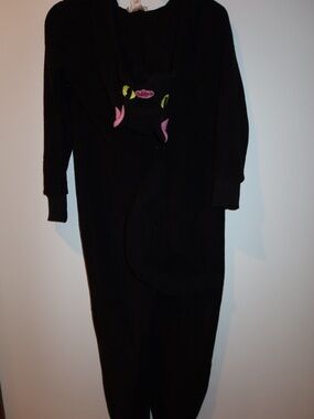Kids Youth Black Cat Halloween Costume Size 10-12 L